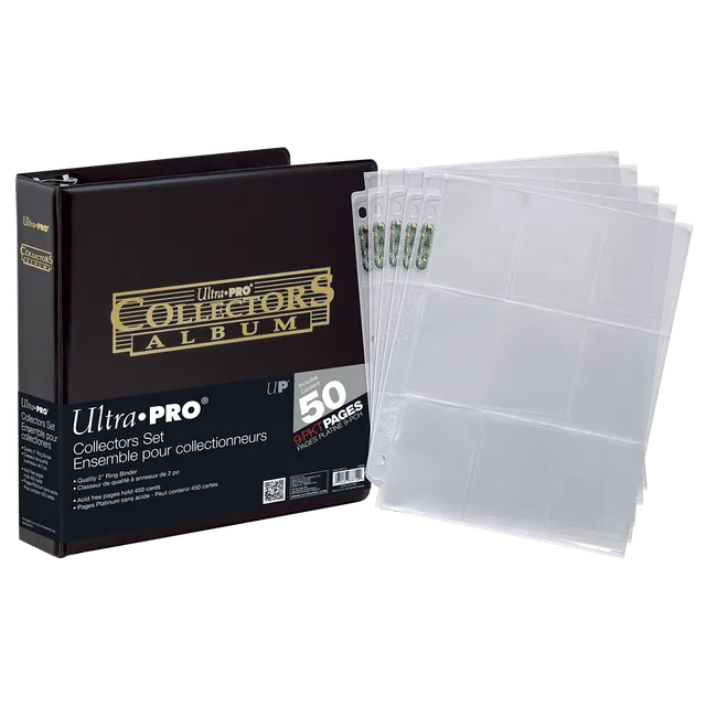 ultra-pro-collectors-album-2-schwarz-gold-mit-50x-9-pocket-platinum-seiten image 1