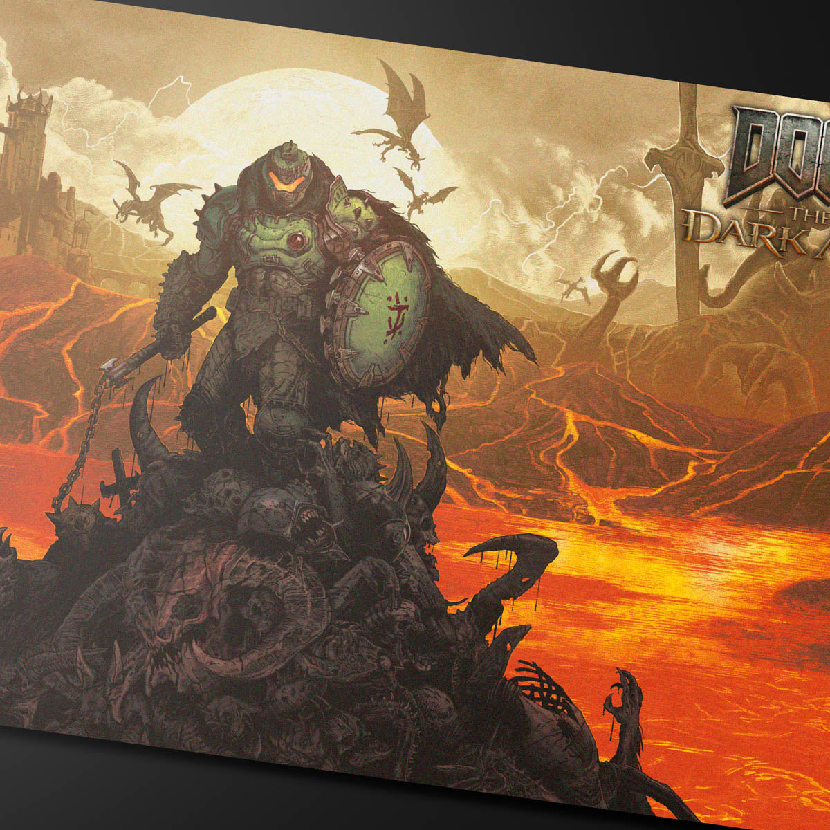 ultra-pro-doom-the-dark-ages-wrath-playmat-key-artwork image 2