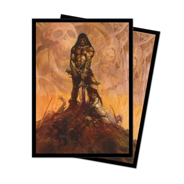 ultra-pro-frank-frazetta-barbarian-deck-protector-sleeves-100ct-standard image 1