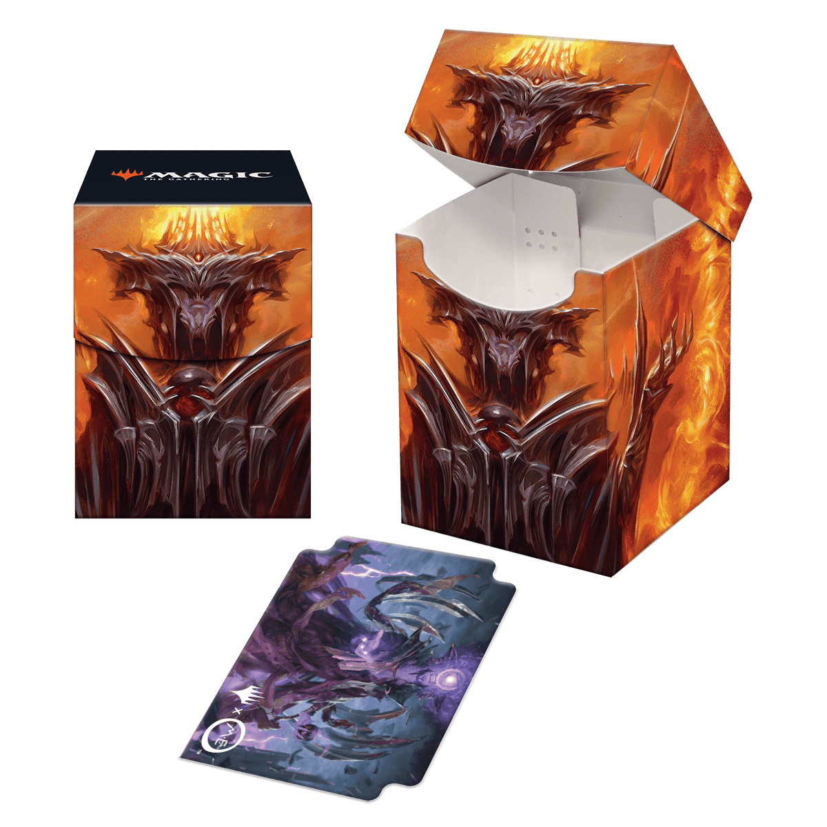 ultra-pro-100-deck-box-the-lord-of-the-rings-tales-of-middle-earth-sauron-v2-f-r image 1