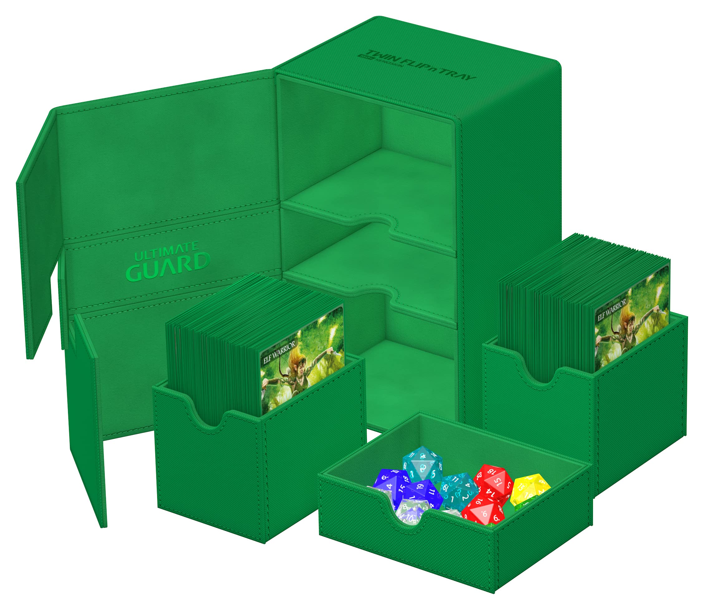 ultimate-guard-twin-flip-n-tray-160-xenoskin-deckbox-gr-n image 5