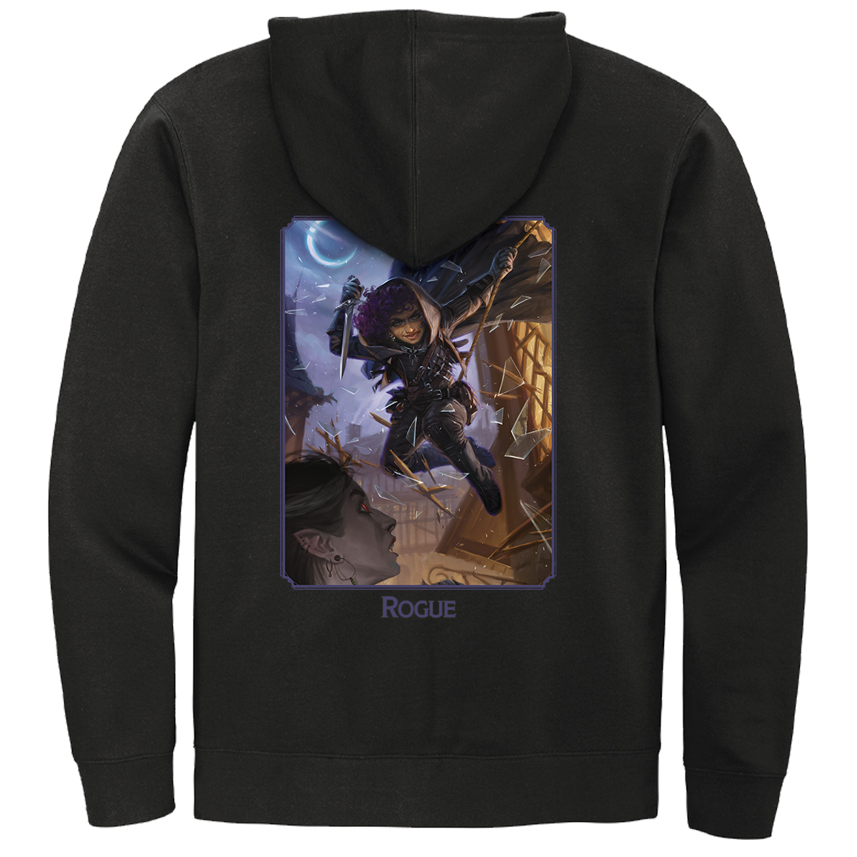 ultra-pro-dungeons-dragons-rogue-class-zip-hoodie-schwarz image 1