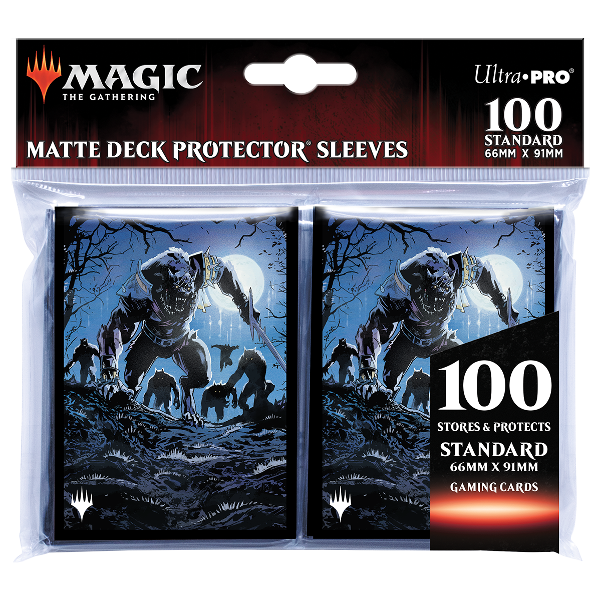 ultra-pro-innistrad-midnight-hunt-tovolar-standard-deck-protector-sleeves-100ct- image 2