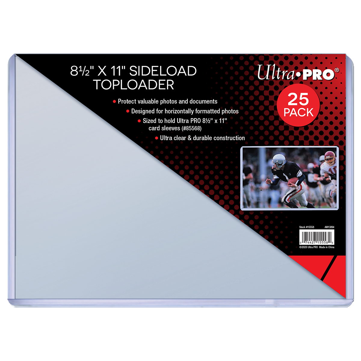 ultra-pro-8-1-2-x-11-side-load-toploader-sleeves-25ct-starre-schutzh-llen image 1