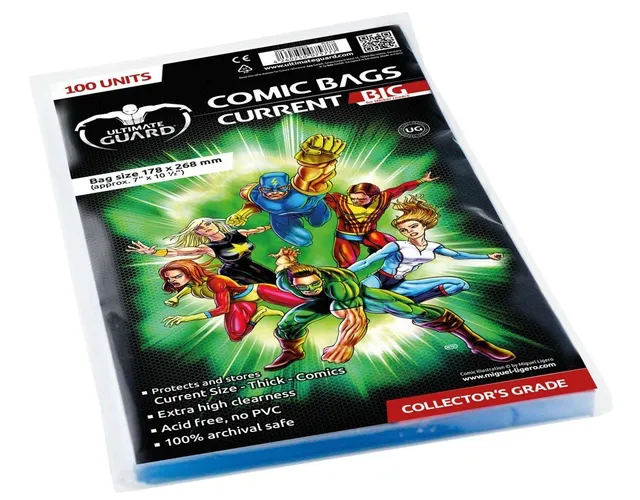 ultimate-guard-comic-bags-big-current-size-schutzh-llen-100-st-ck-178-x-268-mm image 1