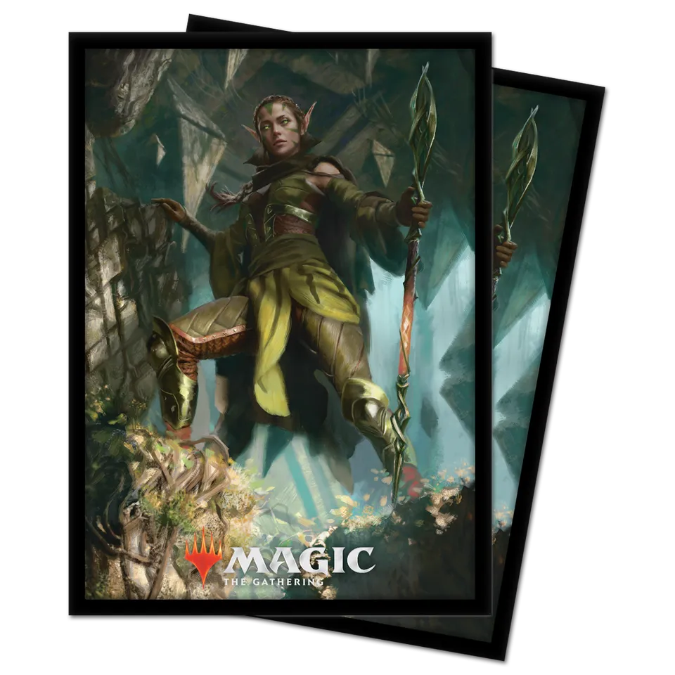 ultra-pro-zendikar-rising-standard-sleeves-100ct-nissa-of-shadowed-boughs-deck-p image 1