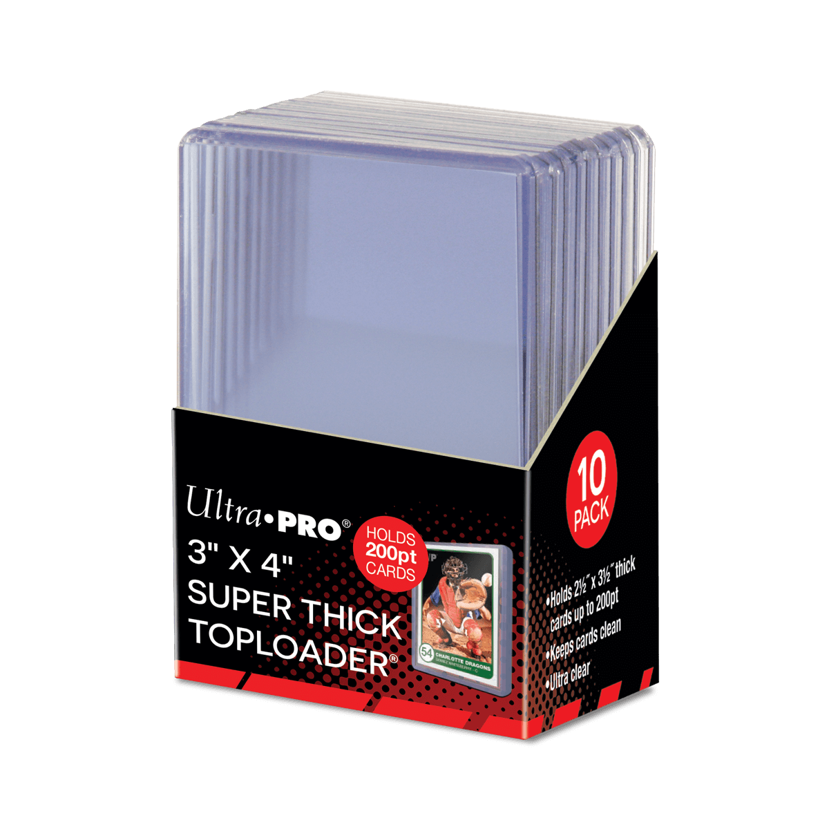 ultra-pro-super-thick-200pt-toploader-3-x-4-sleeves-10-st-ck image 1