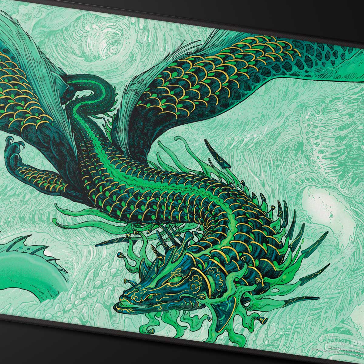ultra-pro-playmat-tarkir-dragonstorm-teval-arbiter-of-virtue-black-stitched-f-r- image 2