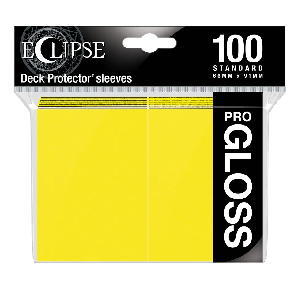 ultra-pro-eclipse-gloss-standard-deck-protector-sleeves-100ct-lemon-yellow-f-r-m image 1