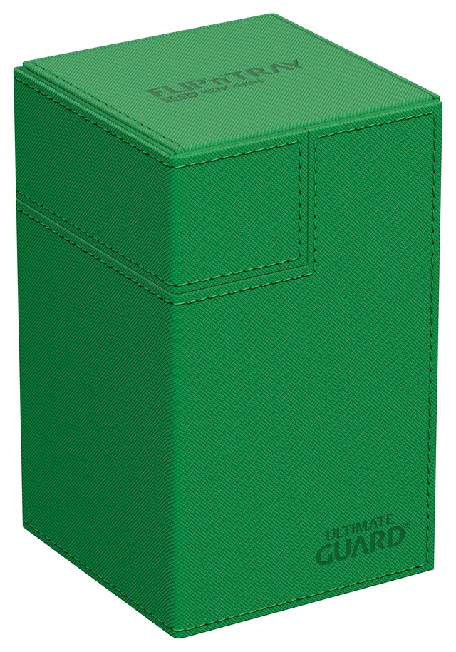 ultimate-guard-flip-n-tray-100-xenoskin-monocolor-gr-n-deck-box image 1