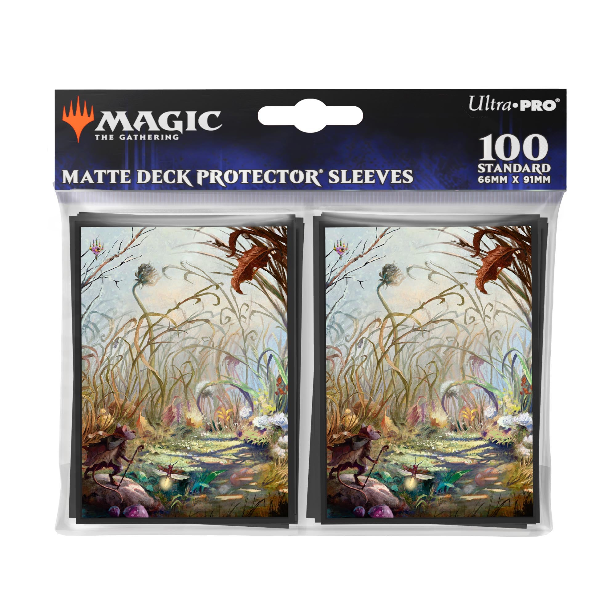 ultra-pro-deck-protector-sleeves-100ct-magic-bloomburrow-season-lands-plains-sum image 3