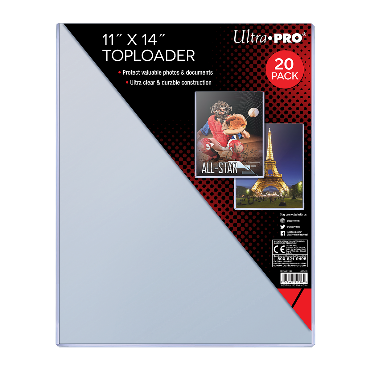 ultra-pro-11-x-14-toploader-sleeves-20er-pack-schutzh-llen image 1