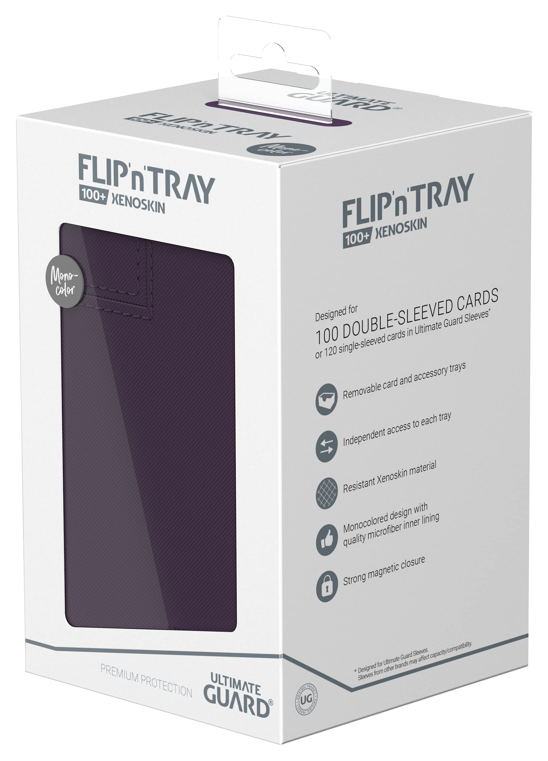 ultimate-guard-flip-n-tray-100-xenoskin-monocolor-violett-deckbox image 8