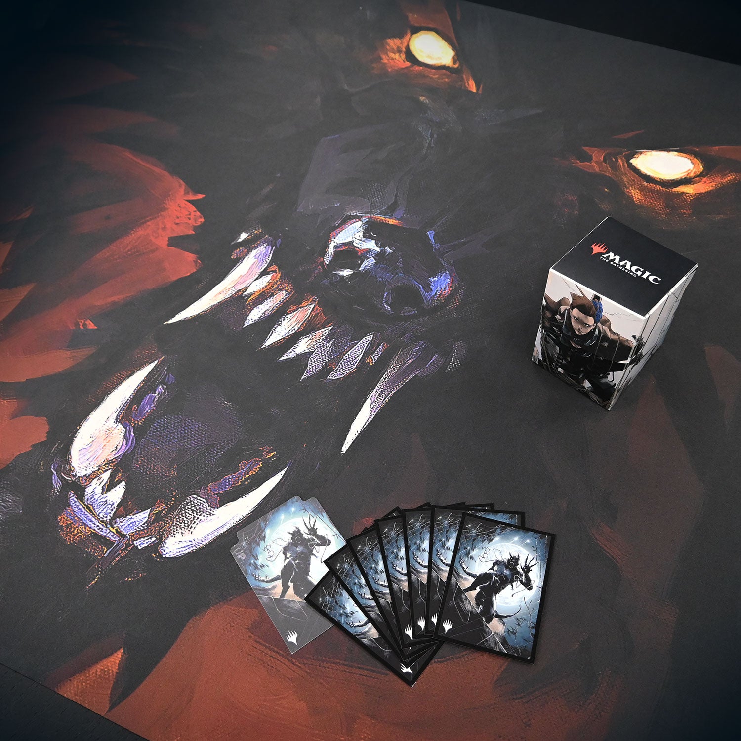 ultra-pro-innistrad-midnight-hunt-draft-booster-key-art-8ft-table-playmat-f-r-ma image 3