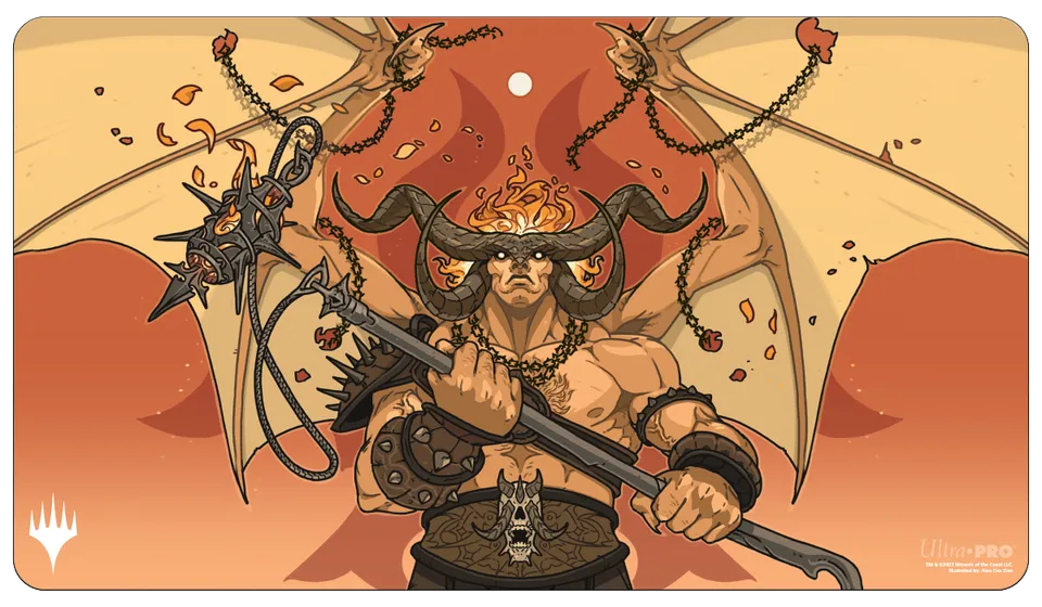 ultra-pro-murders-at-karlov-manor-rakdos-patron-of-chaos-standard-gaming-playmat image 1