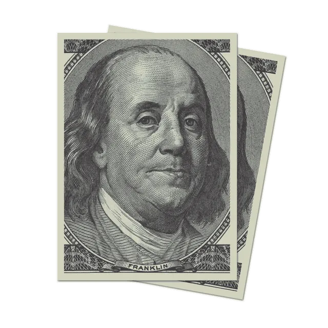 ultra-pro-fine-art-benjamin-franklin-standard-deck-protector-sleeves-100ct image 1