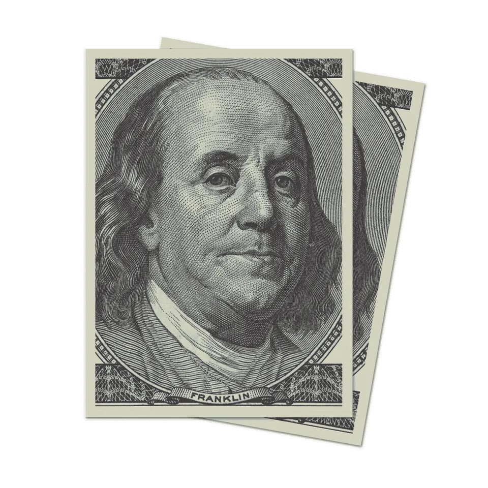ultra-pro-fine-art-benjamin-franklin-standard-deck-protector-sleeves-100ct image 1