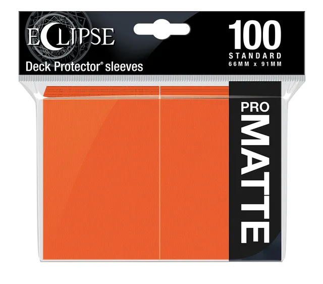 ultra-pro-eclipse-matte-standard-deck-protector-sleeves-100ct-pumpkin-orange image 1