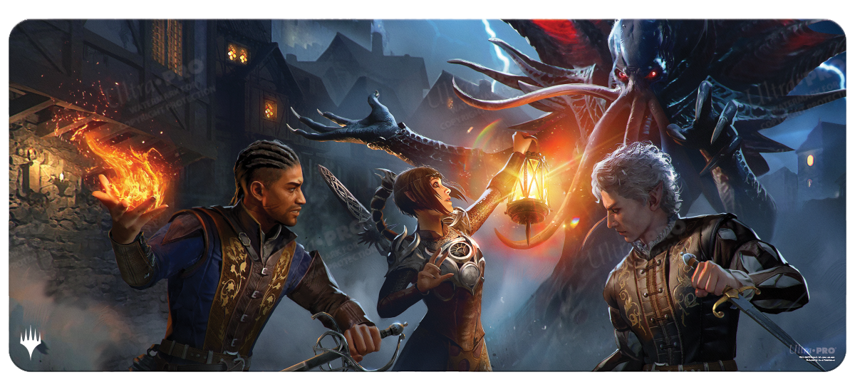ultra-pro-commander-legends-battle-for-baldur-s-gate-6ft-table-playmat-party-bat image 1