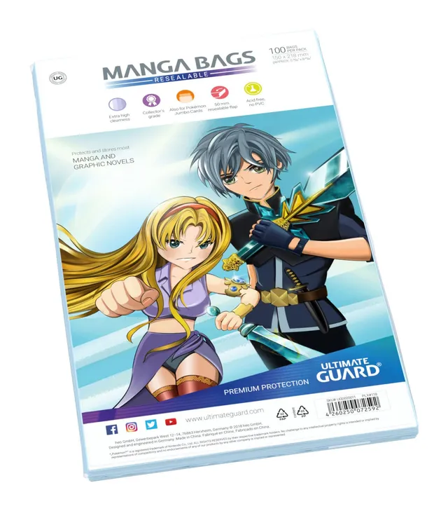 ultimate-guard-comic-bags-manga-size-schutzh-llen-100-st-ck image 1
