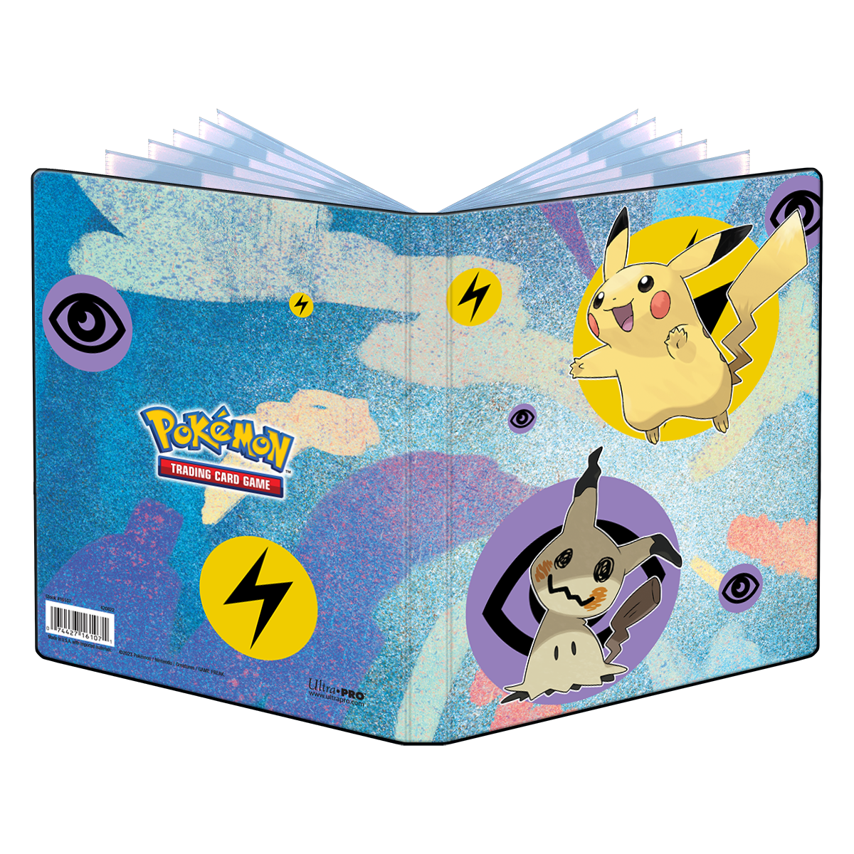 ultra-pro-pikachu-mimikyu-4-pocket-portfolio-f-r-pok-mon-40-karten-gelb image 2