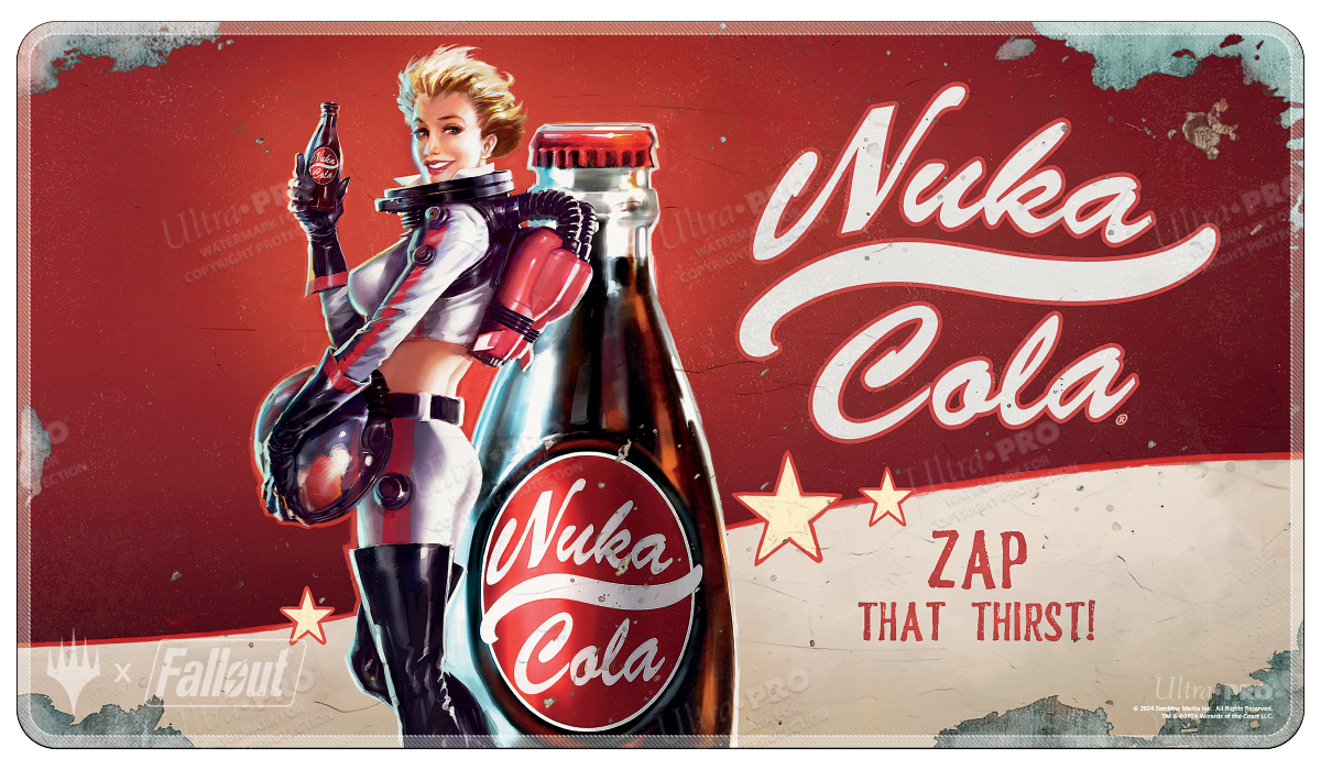 ultra-pro-fallout-nuka-cola-pinup-holofoil-standard-playmat-f-r-magic-the-gather image 1