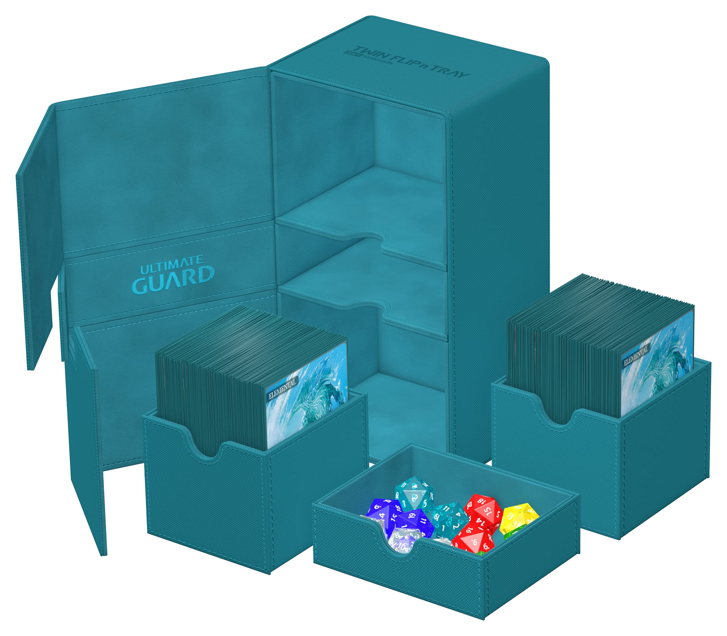 ultimate-guard-twin-flip-n-tray-200-xenoskin-petrolblau-deck-box image 5