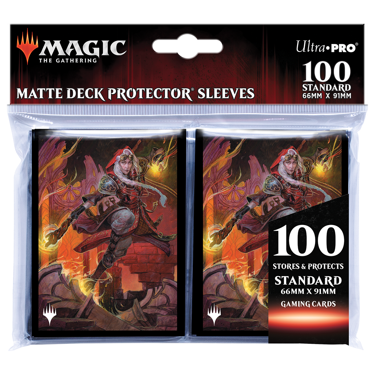 ultra-pro-dominaria-united-jaya-fiery-negotiator-standard-deck-protector-sleeves image 2
