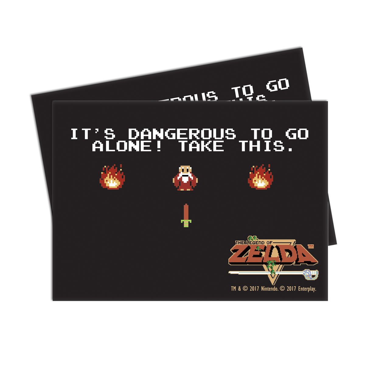 ultra-pro-the-legend-of-zelda-it-s-dangerous-to-go-alone-65ct-deck-protector-sle image 1