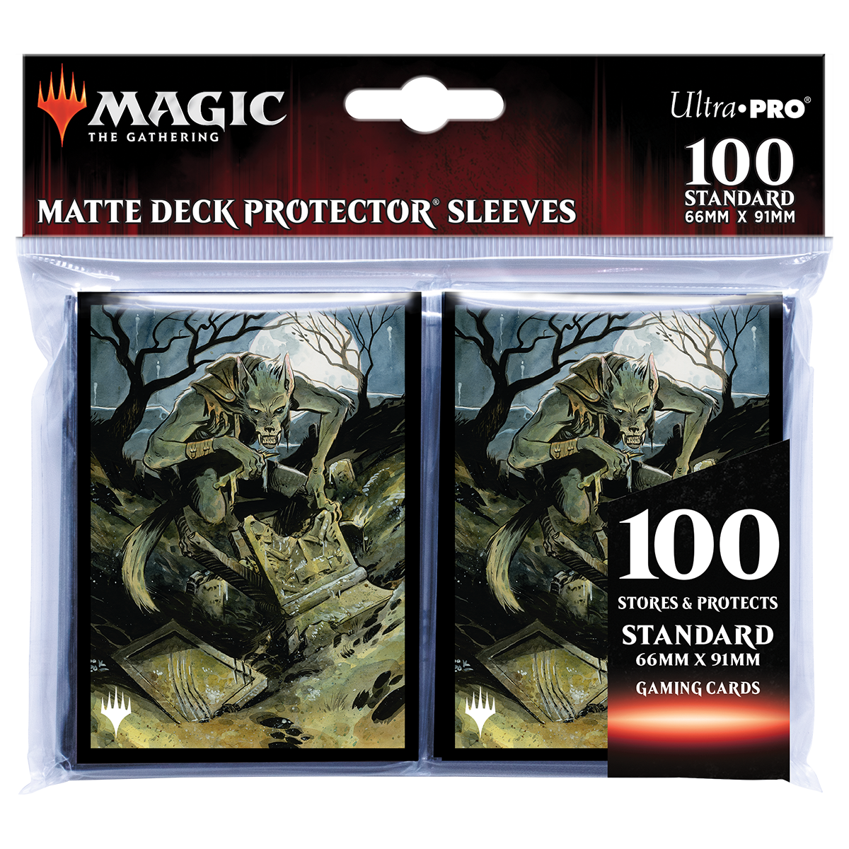 ultra-pro-innistrad-midnight-hunt-graveyard-glutton-standard-deck-protector-slee image 2
