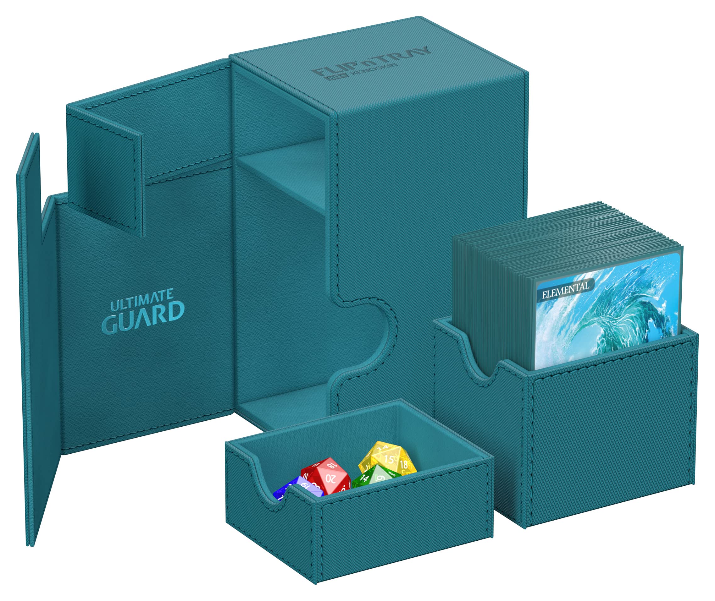 ultimate-guard-flip-n-tray-80-xenoskin-deckbox-petrolblau image 4