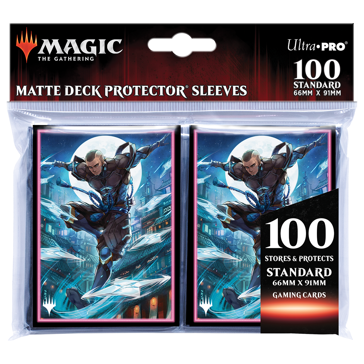 ultra-pro-kamigawa-neon-dynasty-kaito-shizuki-deck-protector-sleeves-100ct-f-r-m image 2