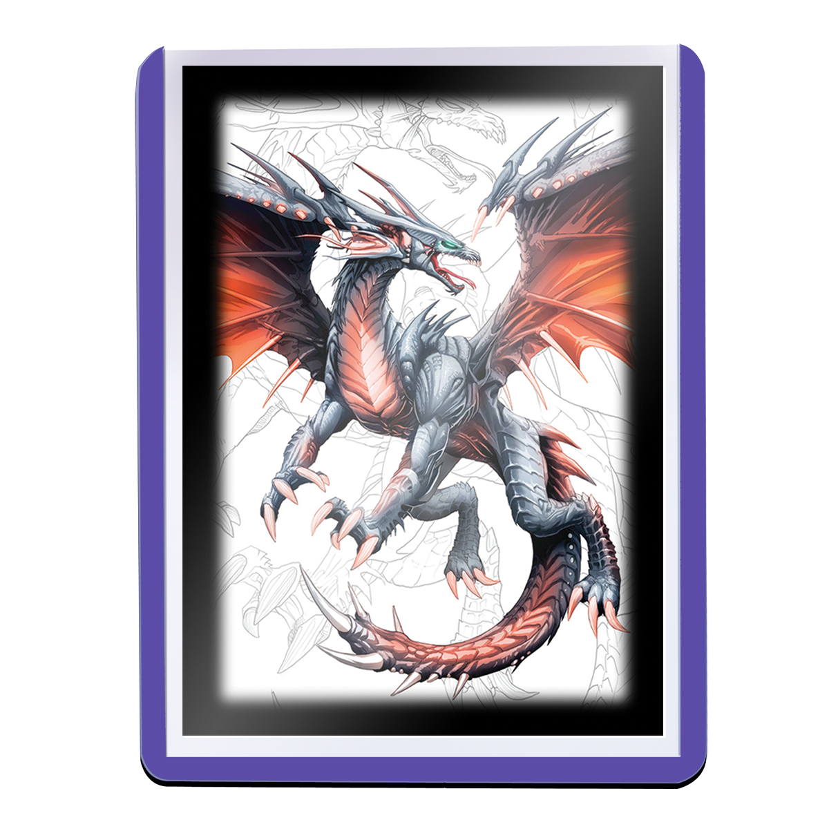 ultra-pro-toploader-sleeves-3-x-4-purple-border-f-r-standard-karten-25-st-ck image 2