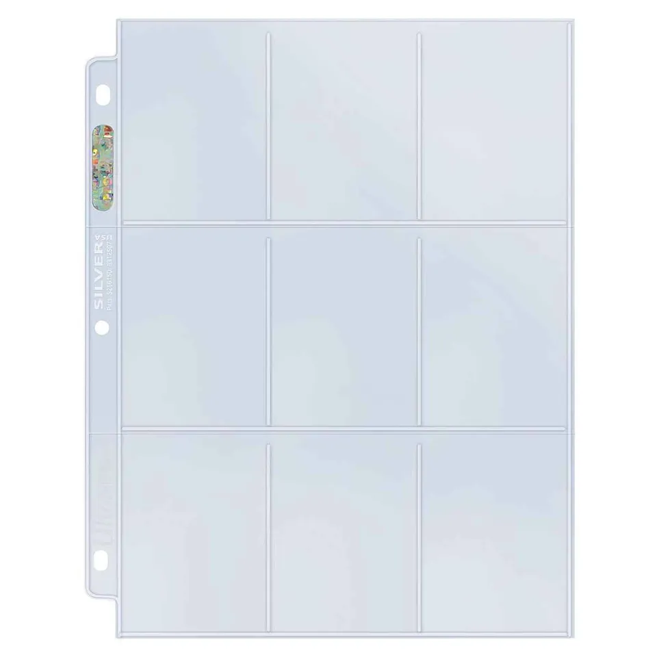 ultra-pro-silver-series-9-pocket-pages-100-st-ck-f-r-standard-karten image 1
