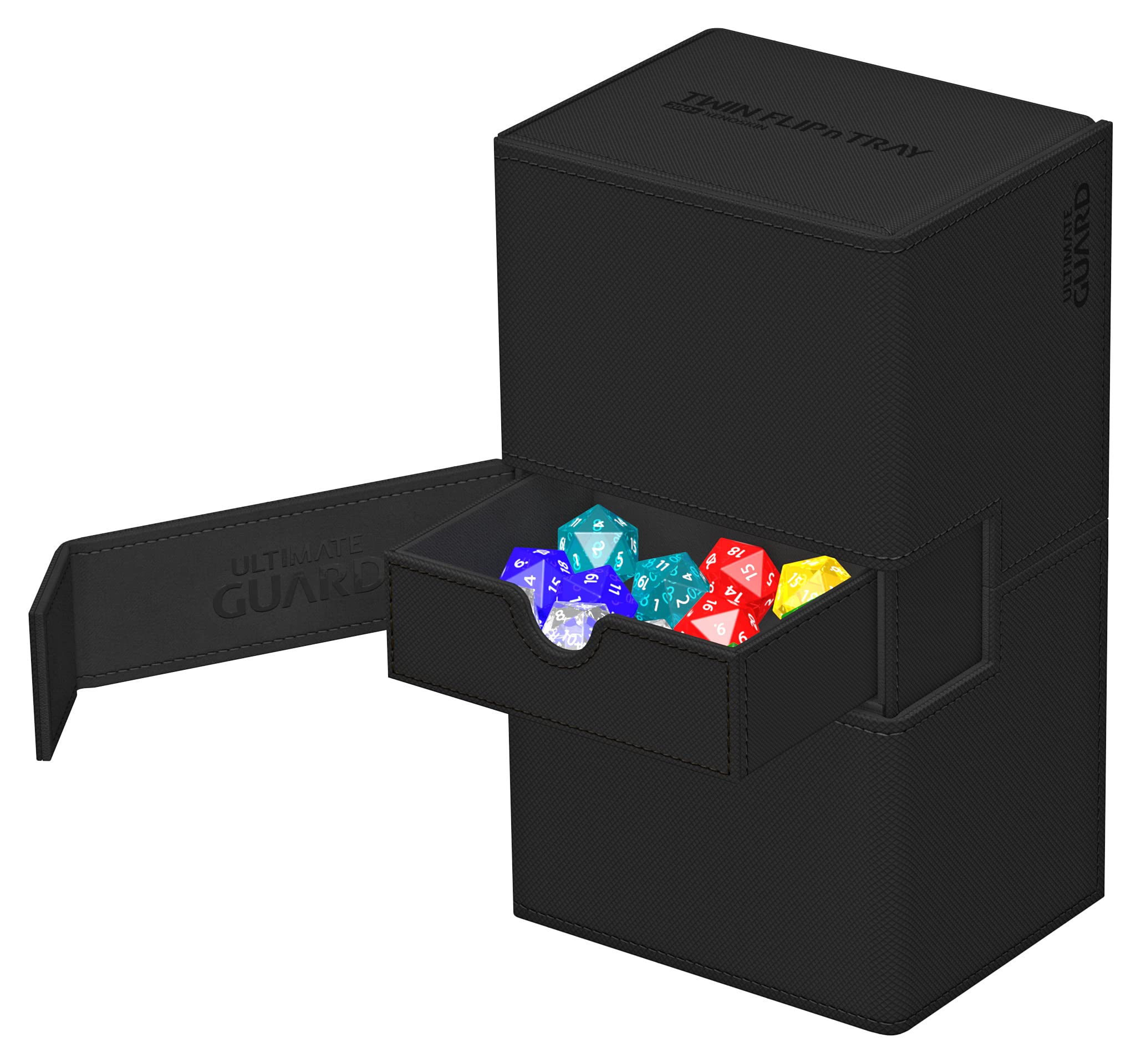 ultimate-guard-twin-flip-n-tray-200-xenoskin-deck-box-monocolor-schwarz image 3