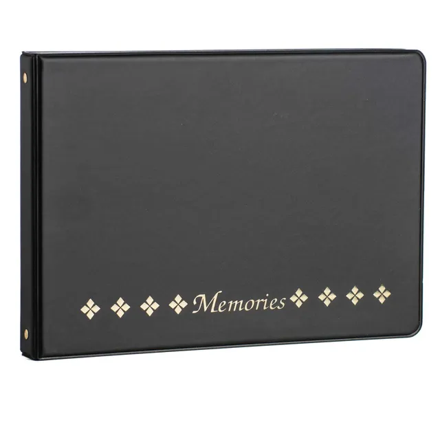 ultra-pro-memories-4-ring-horizontal-fotoalbum-schwarz-9-25-x-13-x-1-5-zoll image 1