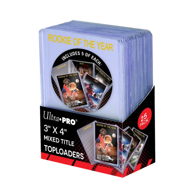 ultra-pro-3-x-4-mixed-title-toploader-25ct-bundle-mvp-hof-u-a image 1