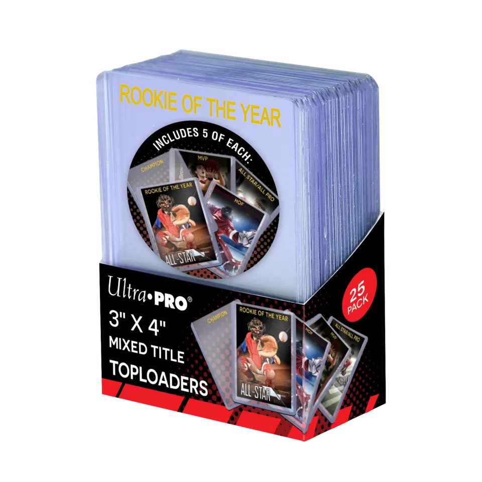 ultra-pro-3-x-4-mixed-title-toploader-25ct-bundle-mvp-hof-u-a image 1