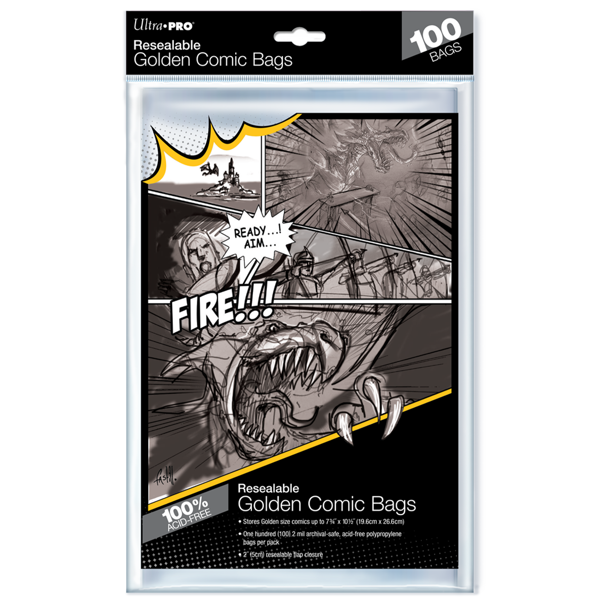 ultra-pro-golden-age-size-resealable-comic-bags-100ct-comic-h-llen image 1
