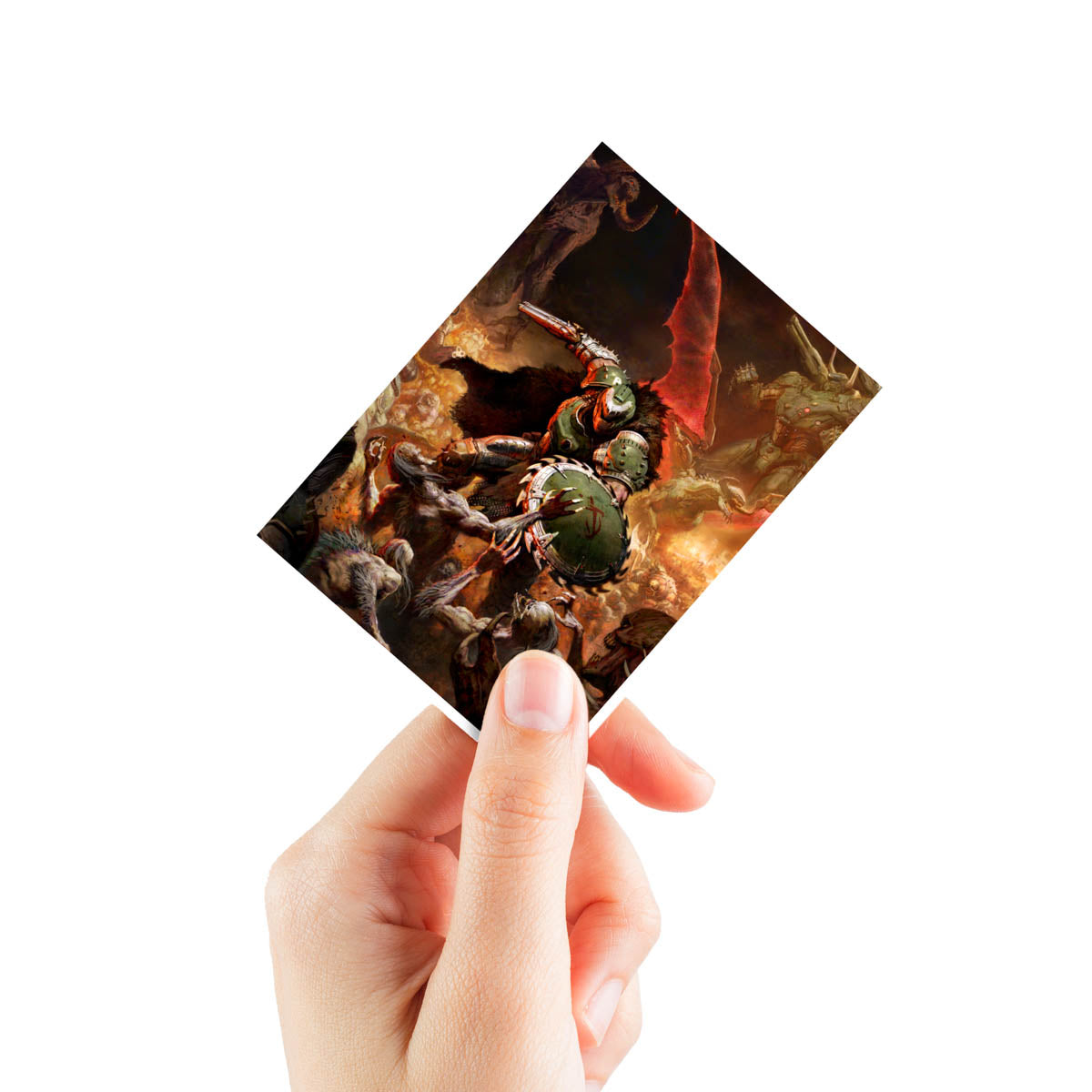 ultra-pro-apex-deck-protector-sleeves-105ct-doom-the-dark-ages-onslaught image 2