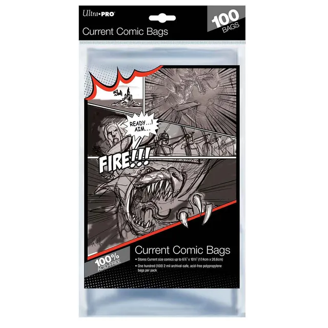 ultra-pro-current-size-comic-bags-schutzh-llen-100ct-f-r-current-comics image 1
