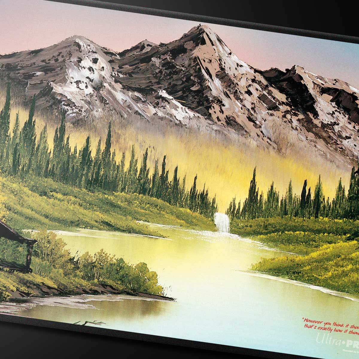 ultra-pro-bob-ross-mountain-retreat-playmat-mit-schwarzer-naht image 2