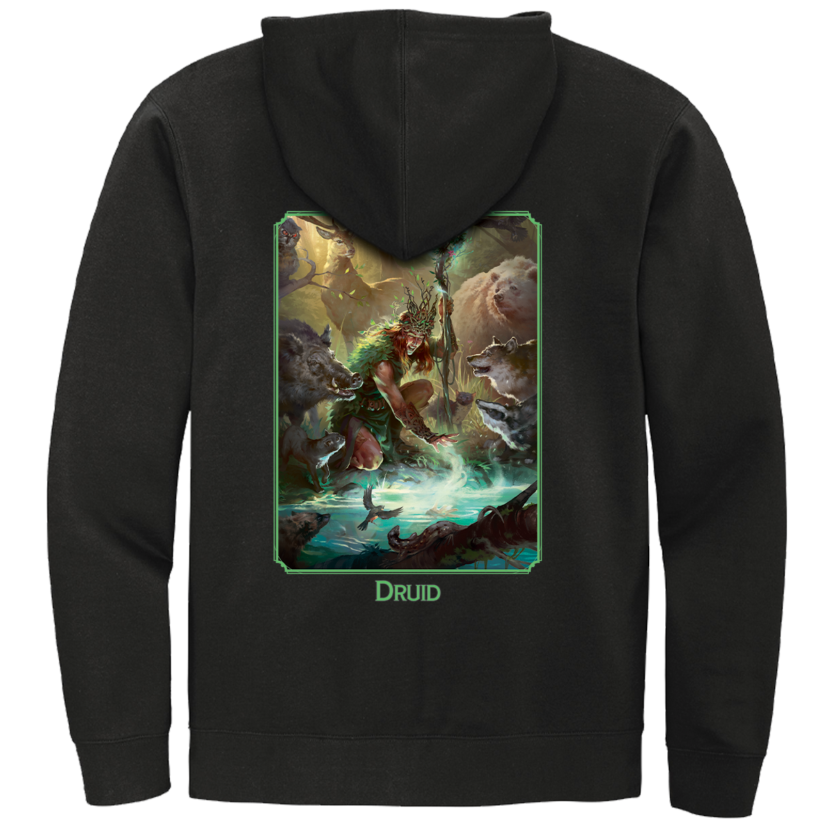 ultra-pro-dungeons-dragons-druid-class-zip-hoodie-schwarz image 1