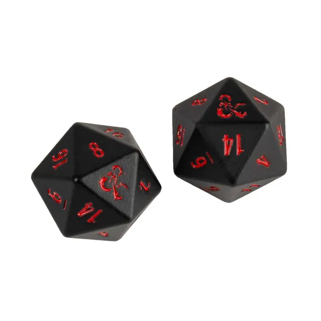 ultra-pro-heavy-metal-black-and-red-d20-w-rfelset-2ct-f-r-dungeons-dragons image 1