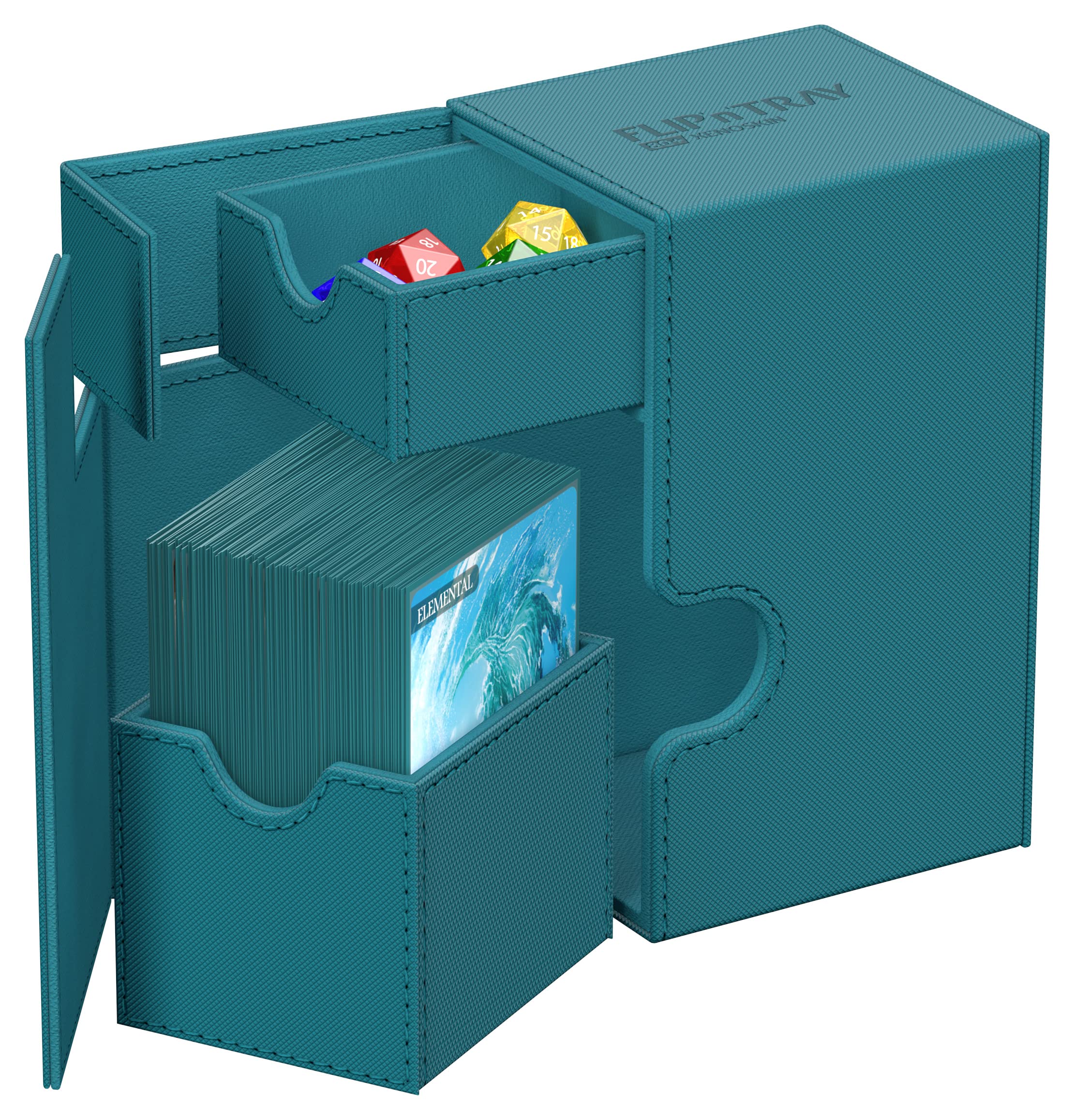 ultimate-guard-flip-n-tray-80-xenoskin-deckbox-petrolblau image 5