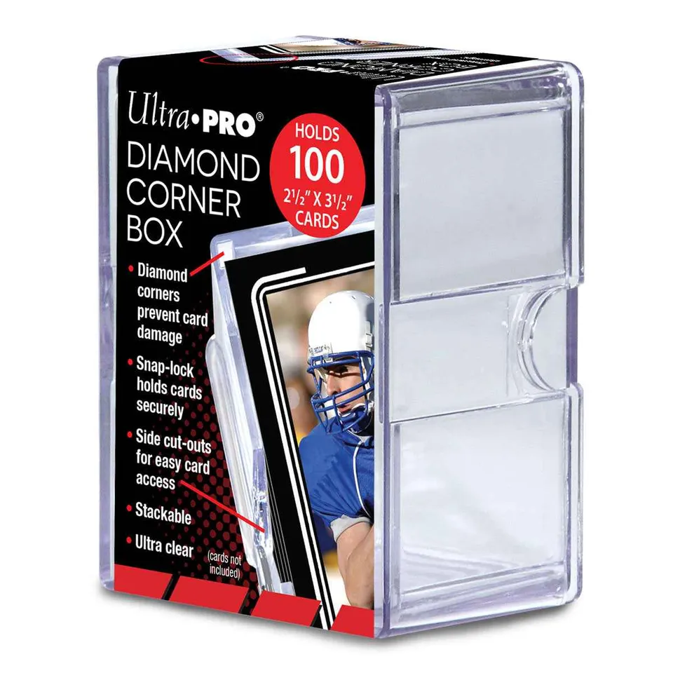 ultra-pro-diamond-corner-100-karten-aufbewahrungsbox-ultra-clear image 1