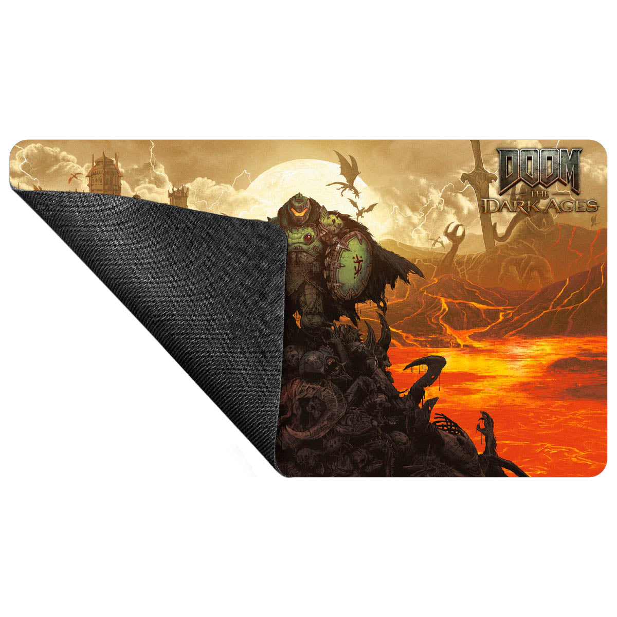 ultra-pro-doom-the-dark-ages-wrath-playmat-key-artwork image 3