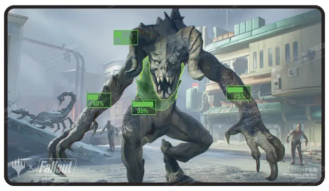 ultra-pro-fallout-v-a-t-s-playmat-black-stitched-standard-gaming-matte-24-x-13-5 image 1