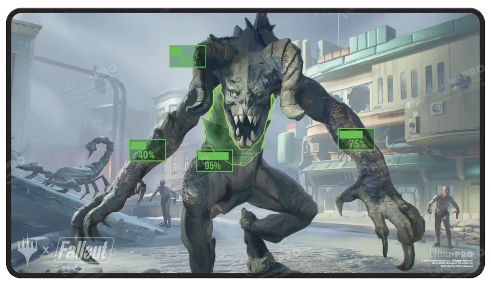 ultra-pro-fallout-v-a-t-s-playmat-black-stitched-standard-gaming-matte-24-x-13-5 image 1