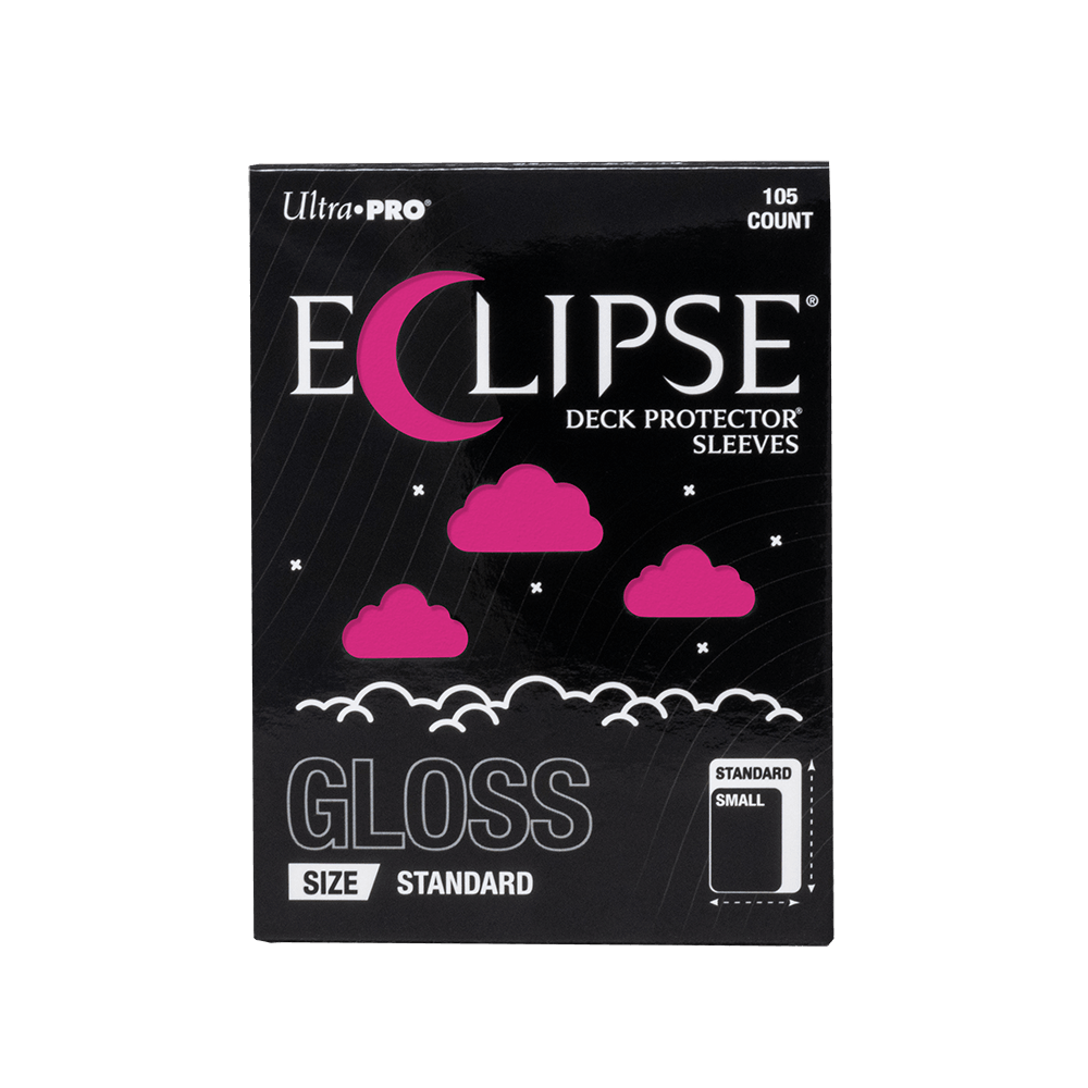 ultra-pro-eclipse-gloss-standard-deck-protector-sleeves-hot-pink-105ct image 1